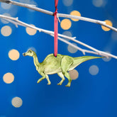 Wooden Nipponosaurus Dinosaur Christmas Tree Decoration